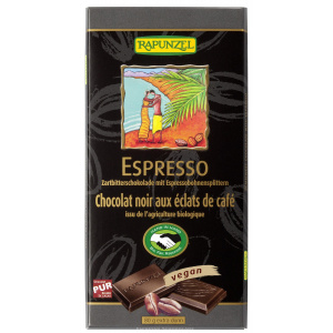 Rapunzel Ciocolata Amaruie Vegana Cu Espresso Si 55% Cacao Ecologica/Bio 80g