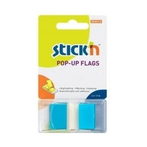 Stickn Film index autoadeziv 45 x 25mm, 50 file/set, cu dispenser, Stick