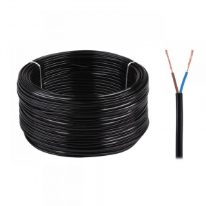 Cabletech Cablu electric OMY 2x0.75mm 300V negru