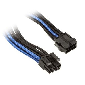 SilverStone EPS-8pin to EPS/ATX-4+4pin 300mm Black/Blue (SST-PP07-EPS8BA)