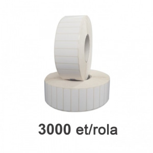 ZINTA Role etichete de plastic albe 50x15mm, 3000 et./rola - 50X15X3000-PE