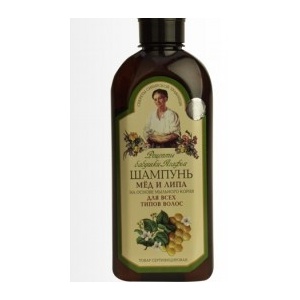Retetele Bunicii Agafia Sampon nutritiv cu miere si tei pentru toate tipurile de par 350 ml