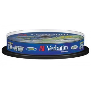 Verbatim CD-RW 8-10x, 700MB/80 min, spindle 10 (43480)