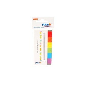 Stickn Stick index hartie color 45 x 15 mm, 6 x 30 file/set, Stick