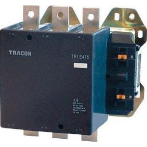 Tracon Electric Contactor pentru curenţi mari - 660V, 50Hz, 475A, 250kW, 48V AC, 3xNO+1xNO TR1E475E7