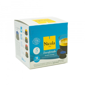 Nicola Cafes Capsule Decof Aroma, compatibile Dolce Gusto, 16 capsule