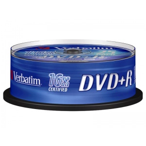 Verbatim DVD+R 16x, 4.7GB, spindle 25 buc. (43500)