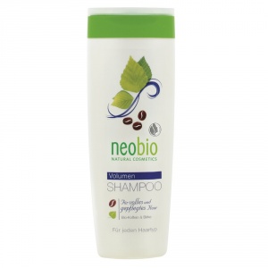 Neobio Sampon bio pentru volum cu mesteacan si cofeina, pentru par subtire, 250 ml