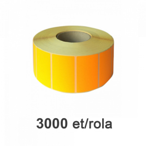 ZINTA Role etichete termice portocalii 30x15mm, 3000 et./rola - 30X15X3000-TH-ORA