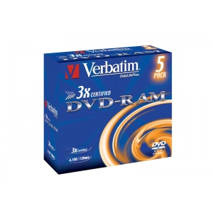 Verbatim DVD-RAM 3x, 4.7GB, Jewel Case, (43450)