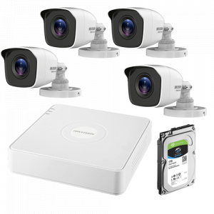 Hikvision KIT 4 camere Bullet IP 2MP + NVR 4 canale