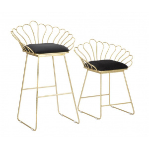 Mauro Ferretti Set scaun si scaun de bar Glam -, Negru