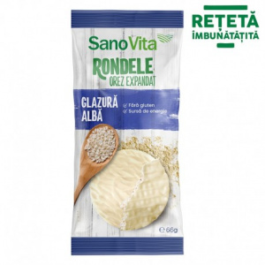 Sanovita RONDELE DIN OREZ CU GLAZURA ALBA, 66G