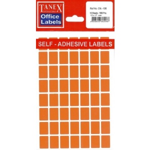 TANEX Etichete autoadezive color, 12 x 17 mm, 560 buc/set - verde fluorescent