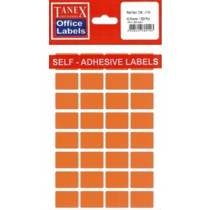 TANEX Etichete autoadezive albe, 16 x 22 mm, 320 buc/set