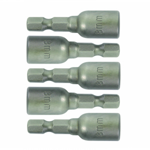 Gadget Set tubulara cu biti Cr-V, 10 x 65 mm, cap magnetic, 5 piese 330588