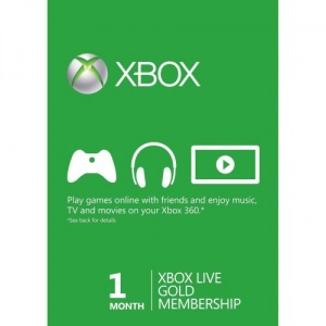Microsoft Xbox Live Gold Card Membership 1 luna