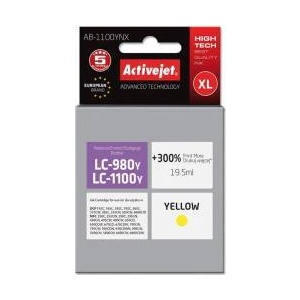 ActiveJet Cartus Brother ac-lc1100 ac-lc980 19.5ml Galben