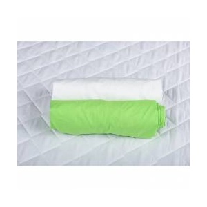 BabyNeeds Cearceaf 120x 60 cm verde+alb