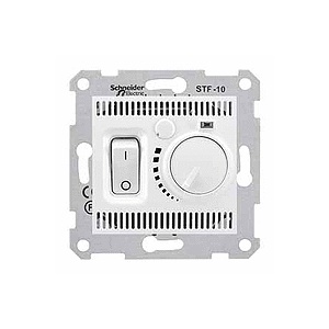Schneider Electric Sedna - floor thermostat - 10A without frame white SDN6000321