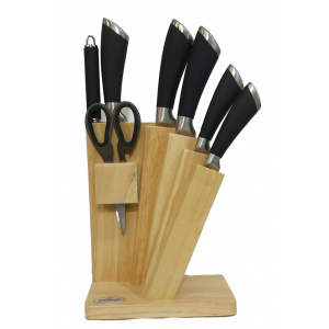 BOHMANN Set cutite de bucatarie din inox BH 5071 cu suport din lemn