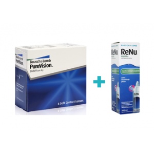 Bausch&Lomb Purevision (6 buc) + Renu (360 ml)