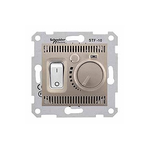 Schneider Electric Sedna - floor thermostat - 10A without frame titanium SDN6000368 -