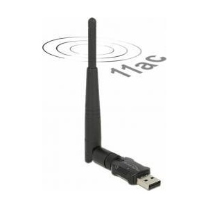 Delock USB 2.0 Dual Band WLAN ac/a/b/g/n Stick 433 Mbps with external Antenna 12462