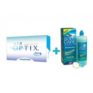 Alcon Air Optix Aqua (6 buc) + Solocare (360 ml)