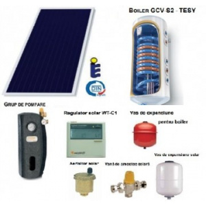 Sunsystem Panou solar plan si boiler 120 litri 1-2 persoane