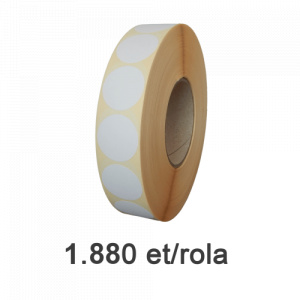 ZINTA Role etichete semilucioase rotunde 77mm, 1880 et./rola - 77X77X1880-SGP-R