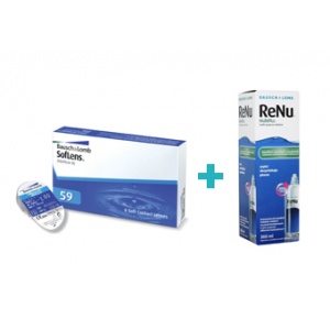 Bausch&Lomb Soflens 59 (6 buc)+ Renu multiplus (360 ml)