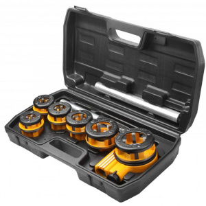 TOLSEN Set filetare tevi, 1/4, 3/8, 1/2, 3/4, 1 inch, 9 bucati 33011