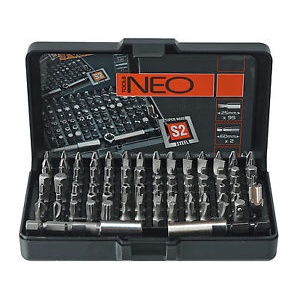 NEO Set biti, capete de șurubelniță cu suport, 99 piese. 06-104