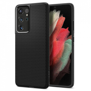 Spigen Samsung Galaxy S21 Ultra - Liquid Air- Negru mat