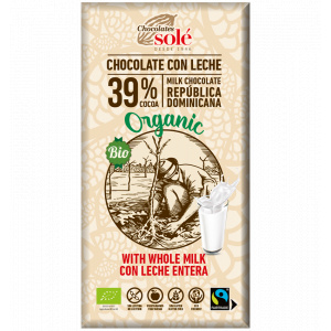 SOLE Ciocolata cu lapte Bio si Fairtrade 100 grame