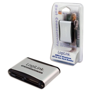 LogiLink Cardreader USB 2.0 external Alu CR0001B
