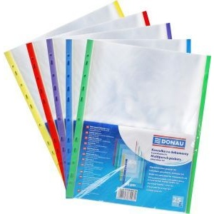 Donau Folie protectie cristal, cu margine color, 40 microni, 25 folii/set