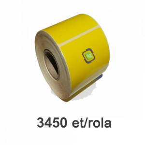 ZINTA Role etichete semilucioase galbene 80x40mm, 3450 et./rola - 80X40X3450-SGP-YEL