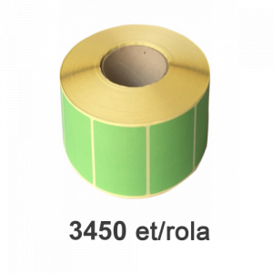 ZINTA Role etichete semilucioase verzi, 80x40mm, 3450 et./rola - 80X40X3450-SGP-GREP
