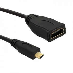 Qoltec HDMI Female - Micro HDMI Male, 0.2m 50399