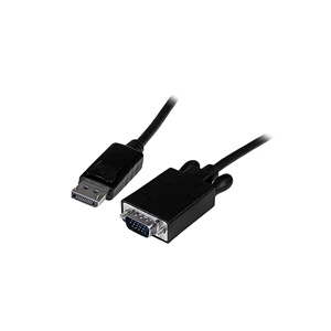 StarTech.com 6 ft DisplayPort to VGA Adapter Converter Cable – DP to VGA 1920x1200 - Black DP2VGAMM6B