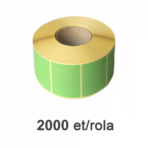 ZINTA Role etichete semilucioase verzi, 80x60mm, 2000 et./rola - 80X60X2000-SGP-GREP