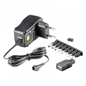 Goobay Alimentator universal in comutatie, 600 mA, 9 mufe