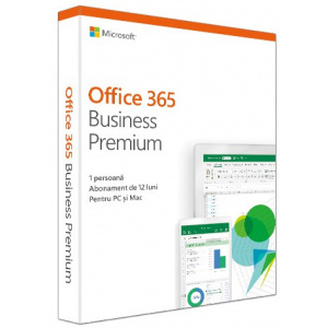 Microsoft Office 365 Business Premium 2019, All languages, Subscriptie 1 An, Electronic, ESD KLQ-00211