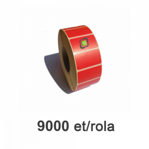 ZINTA Role etichete termice rosii 24x15mm, 9000 et./rola - 24X15X9000-TH-RED-3C