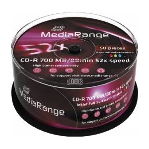 MediaRange CD-R 700MB 52x 50 buc set Print Cake 50 MR208