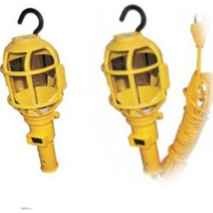 Adeleq Lampa portabila 1x100W 1xE27 Galben cu lupa fara cablu 00-567