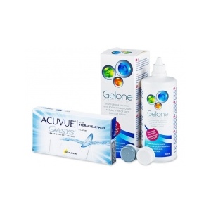 Johnson&Johnson Acuvue Oasys (6 lentile) + soluție Gelone, 360ml - pachet avantajos