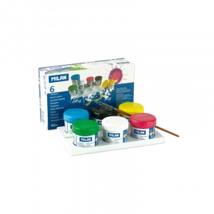 Milan Tempera in 6 culori, 40 ml/culoare cu uscare rapida